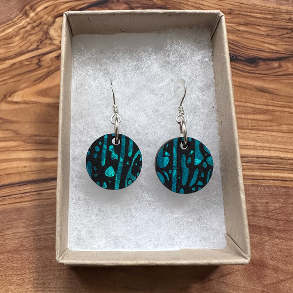 Wooden Circle Earrings