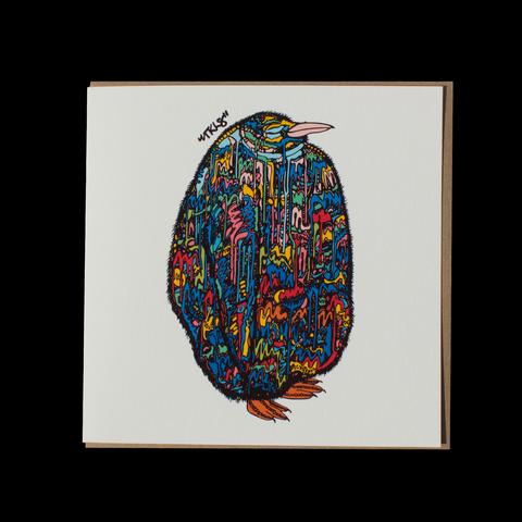 "808 Penguin" Greetings Card